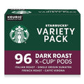 Starbucks K-Cup Coffee Pods, Dark Roast Hot or Iced Coffee, Variety Pack, 96 Keurig Pods