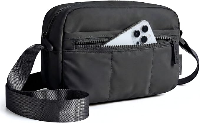 BAGSMART 2 in 1 Puffy Camera Sling Bag Small Camera Shoulder Bag by BAGSMART