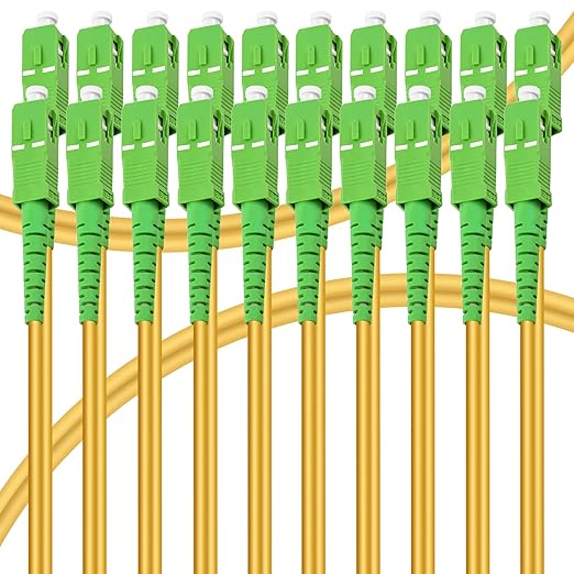 20Pack - 1m SC/APC to SC/APC Fiber Optic Internet Cable, Single Mode Patch Cable by Bangun