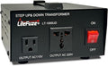 LiteFuze 1000 Watt Voltage Converter Transformer Step Up/Down - 110v to 220v / 220v to 110v Power Converter - Fully USA Grounded Cord - Universal Outlet Socket, 2x US Outlets - CE Certified