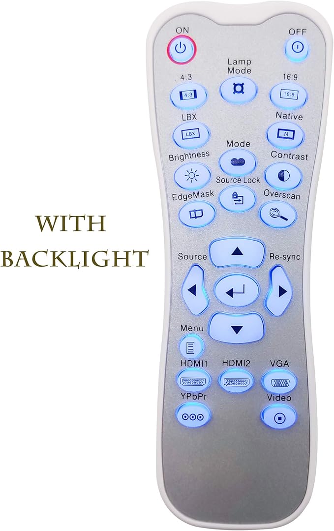 INTECHING BR-3042B Projector Remote Control for Optoma HD180, HD20, HD200X, HD200X-LV, HD20-LV, HD22, HD2200, HD23, VDHDNG, VDHDNZ