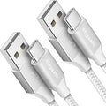 etguuds USB A to USB C Cable 4ft, 2-Pack, 3A Fast Charging Type C Charger Cord for iPhone 17 16 15 Pro Max 16e 17 Air, Samsung Galaxy S25 S24 S23 S22 S21 S20 A17 A16 A56 A55 Flip Fold, White