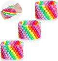 3/6 Pcs Rave Multi-layer Bracelets Stretch Rainbow Bracelets Multi Color Beaded by SMAODSGN