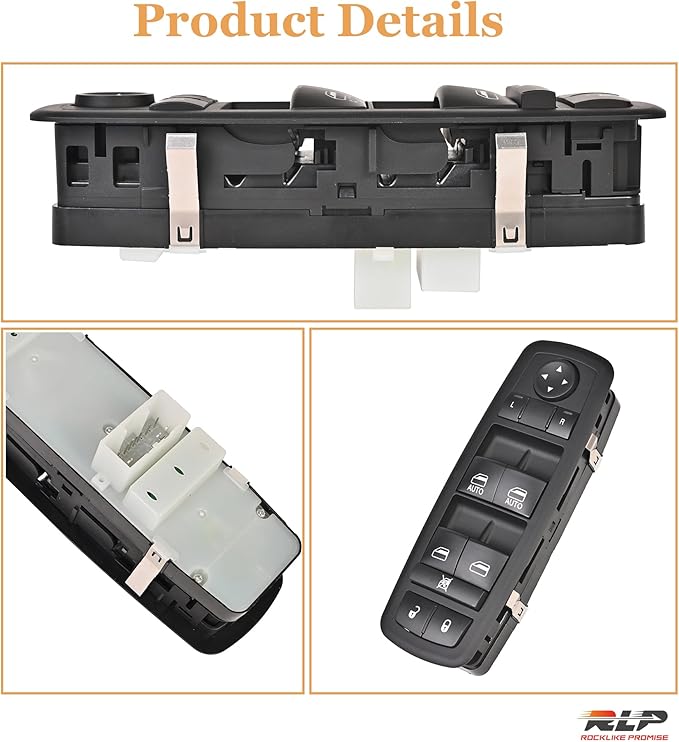 Master Power Window Switch Driver Side- 8Pins + 3Pins - Compatible with 2011 2012 2013 Dodge Durango Window Control Switch Replaces 68086693AC 68086693AD 68086693AE