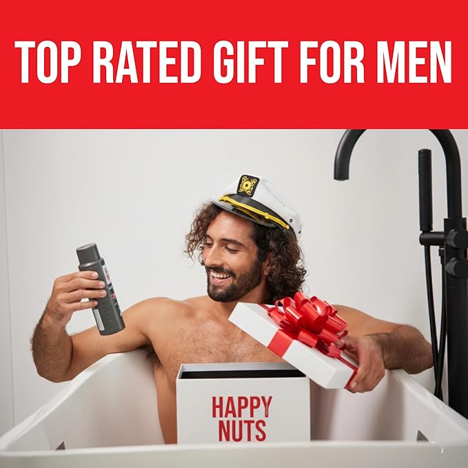 HAPPY NUTS The Ballber Pro Electric Groin & Body Hair Trimmer for Men - Mens Body Groomer Kit for Privates - Waterproof Shaver for Hard to Reach Areas