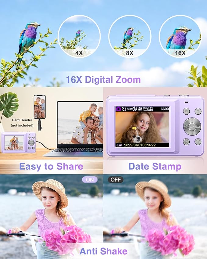 Digital Camera, FHD 1080P Point and Shoot Camera - Image 5