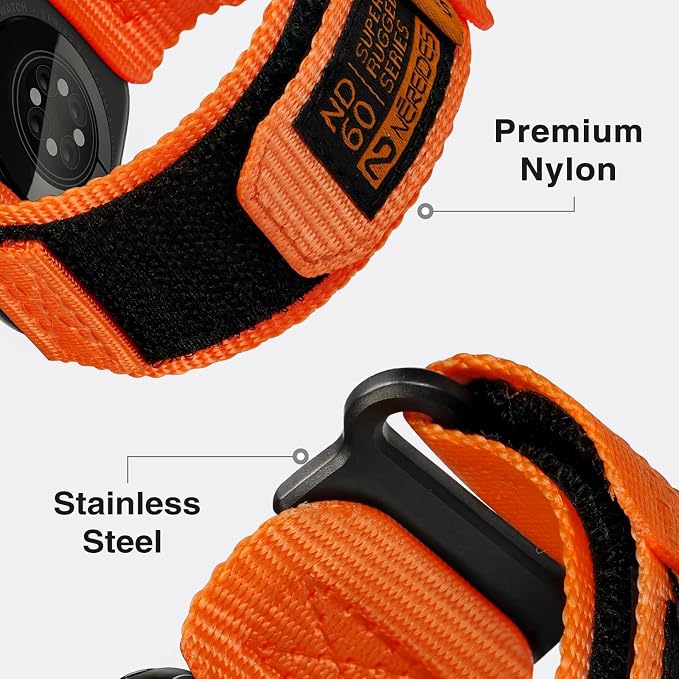 Nereides Compatible with Apple Watch Band Ultra 3/2/1, Nylon Sports Strap with - Image 6