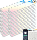 AIKVSXER 36 Pack 1x4 FT LED Flat Panel Light Surface Mount, with Wireless Switch & App Control, Night Mode, 50W 5500LM, 3000K/4000K/6500K, Ultra-Thin LED Light for Office Home,120-277V - White