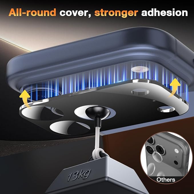 YWXTW [0 Bubbles for iPhone 17 Pro Camera Lens Protector, Full Coverage - Image 4