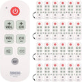 [25 Pack] Anderic Easy Big Button Universal TV Remote Control. Easy to Use, Learning, Glow Keys - Television & Cable Box Controller, Perfect for Assisted Living Elderly Care - White - RR1004