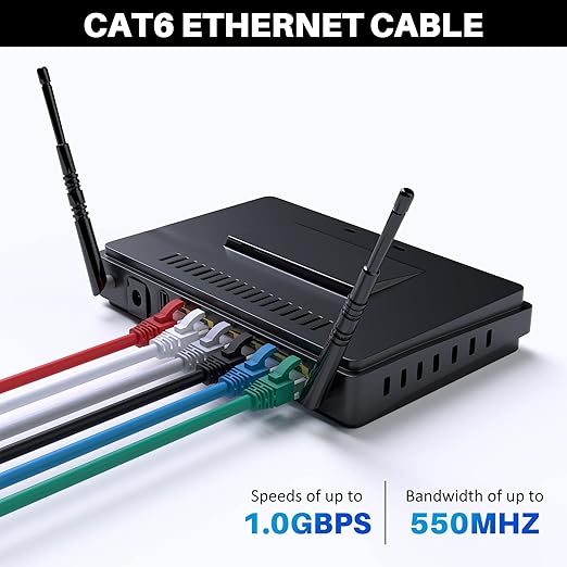 Cat 6 Ethernet Cable 25 FT, Long High Speed Cat6 Internet Cable, Standard RJ45 - Image 4