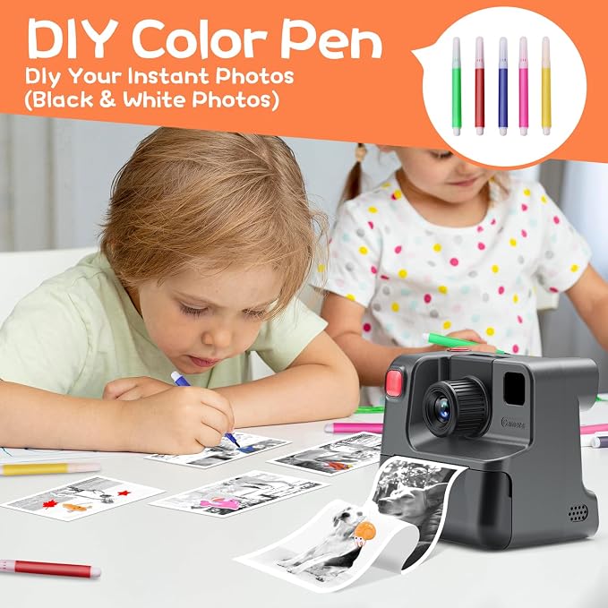 Instant Print Camera for Kids, 1080P Kids Instant Cameras, HD Digital Video - Image 5