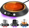 Kepwam Coffee Mug Warmer - 55W Electric Coffee Warmer for Desk 3 Temp Settings & 2-9 Timer Smart Cup Warmer for Desk Candle Warmer Plate with LED Lights Beverage Tea Milk Warmer for Home & Office