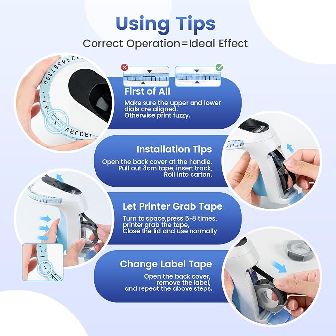 Zodzi Embossing Label Maker, Vintage Embossed Label Maker Machine - Image 9