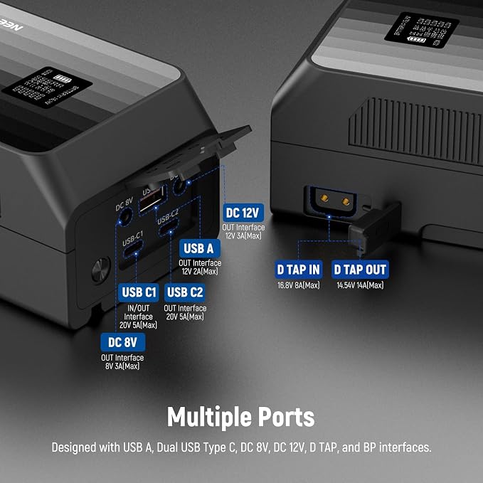 NEEWER Mini V Mount Battery PS099EP, 6800mAh 99Wh V Lock Battery - Image 3