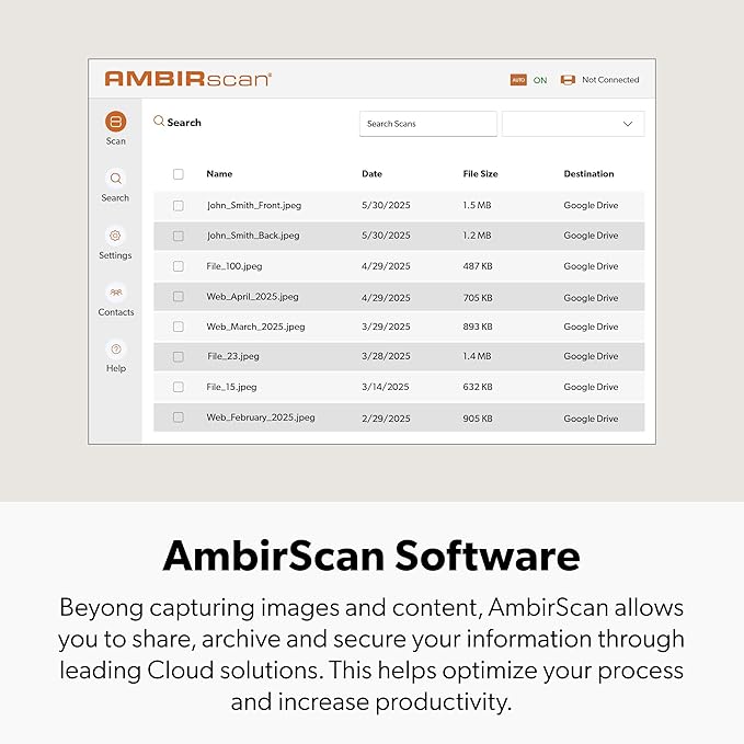 Ambir ImageScan Pro 687-AS Duplex Card Scanner for Windows PC and MAC