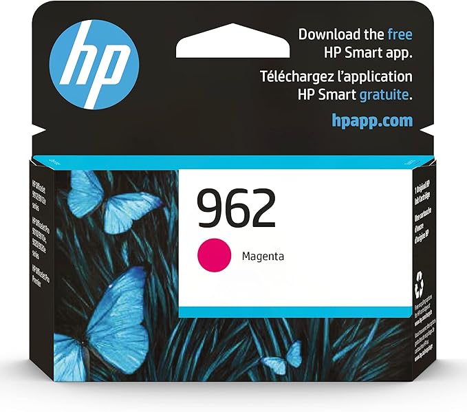 HP 962 Magenta Ink Cartridge | Works with OfficeJet 9010, Pro 9010, 9020 | Eligible for Instant Ink | 3HZ97AN