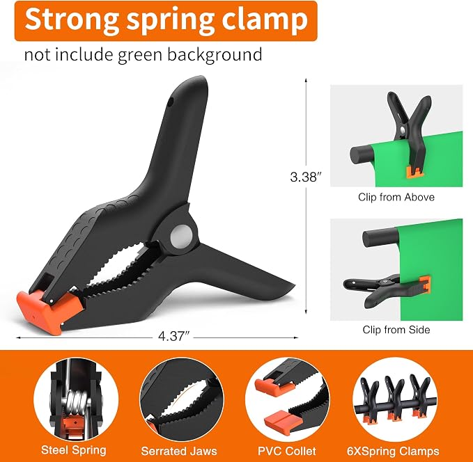 Forlogic Portable T-Shape Backdrop Stand Support Kit 8x5.3ft, Adjustable Photo - Image 6