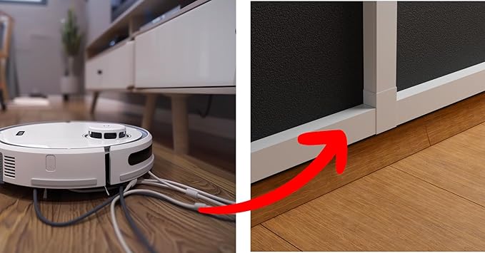 A+ ELECTRIC 315" Cable Hider, Wire Cover, Cables Raceway for Cord Hide, Long, Large, White and paintable Cords Cover Concealer Conduit Channel, TV, Ethernet Molding Electrical Wires Management Kit