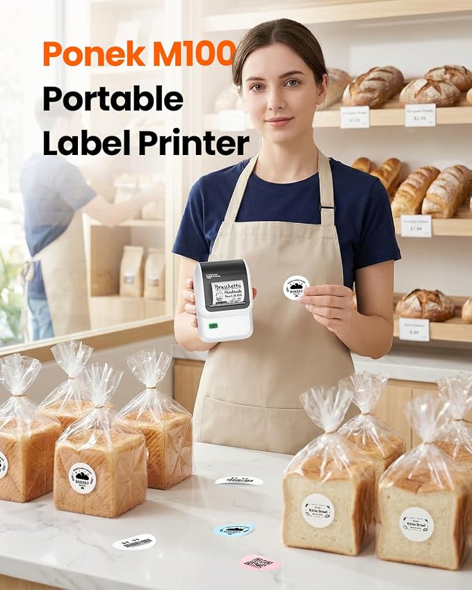 Ponek Label Maker, M100 Address Label Printer, Versatile App - Image 2