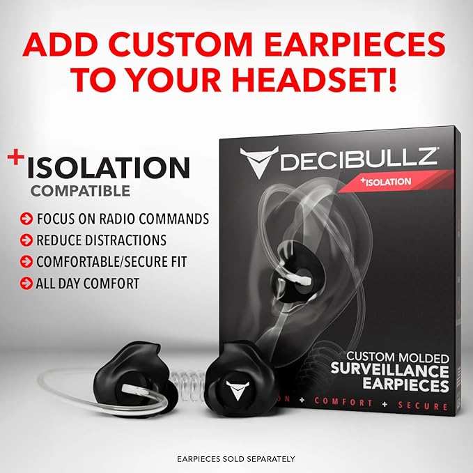 Decibullz 3.5mm Radio Headset Receiver, Listen only Acoustic Coil Tube Radio - Image 4
