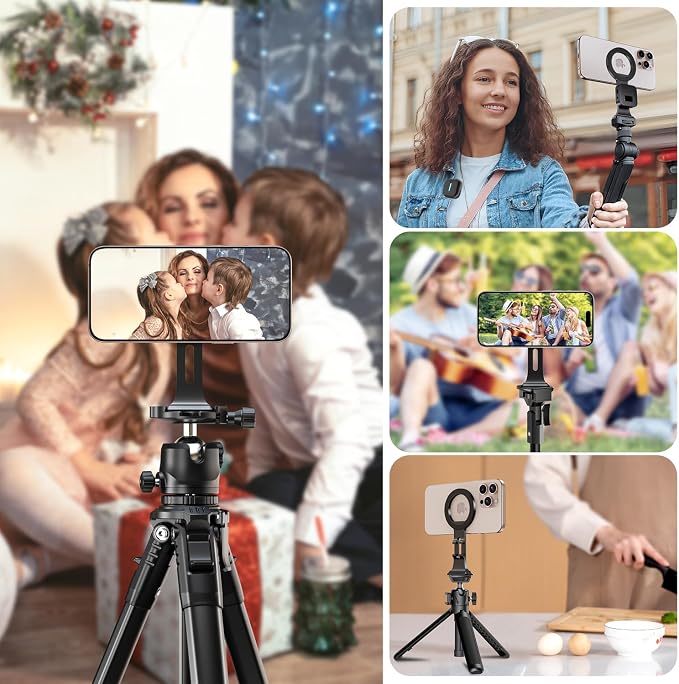 elitehood Aluminum Magsafe Tripod Phone Mount, Compact Phone Holder - Image 7