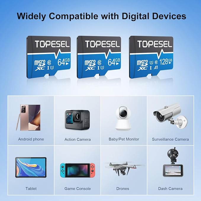 TOPESEL 64GB Micro SD Card 5Pack Micro SDXC Memory Card UHS-I, High Speed Flash - Image 8