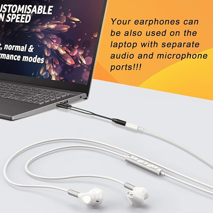 Weatwo 3.5mm Headphone Splitter for PC TRRS Female to TRS Dual Male Jack Y Splitter Aux Cable Headset Audio Adapter Cord for Gaming Headset Headphone Earphone to Dual-Jack PC Desktop Computer Laptop