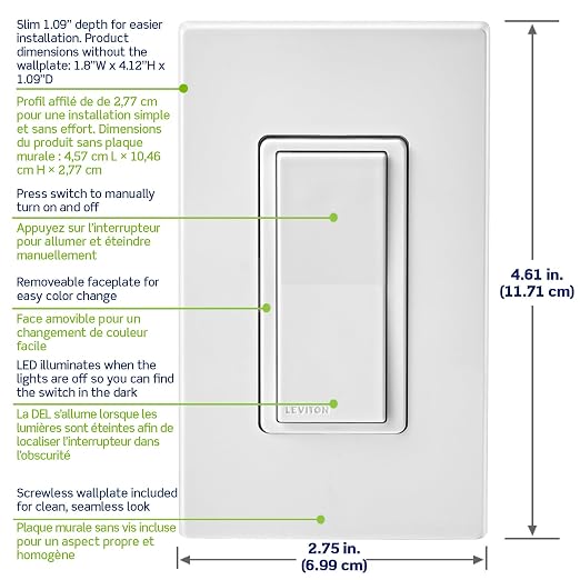 Leviton Decora Smart Switch, Works - Image 3