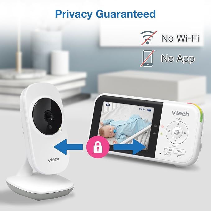 VTech Baby Monitor No WiFi – 19Hr Video Battery, 1000ft Range, Night Vision - Image 8