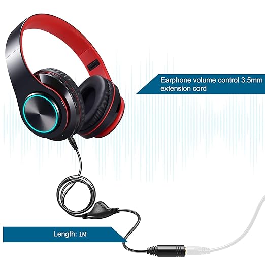 PChero 2 Packs 3.5mm Headphone Extension Cable, 3.3FT Male to Female Stereo Audio Jack Extender Aux Extension Adapter Cord with Volume Control for Headset Earphones Smartphones Tablets MP3 Players