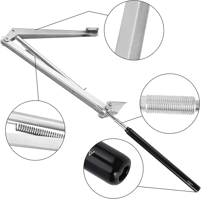 A ANLEOLIFE Automatic Roof Vent Opener Greenhouse Accessories Solar Window Louvre Thread Opener, Up to 15lbs (Centre Shalf Opener)