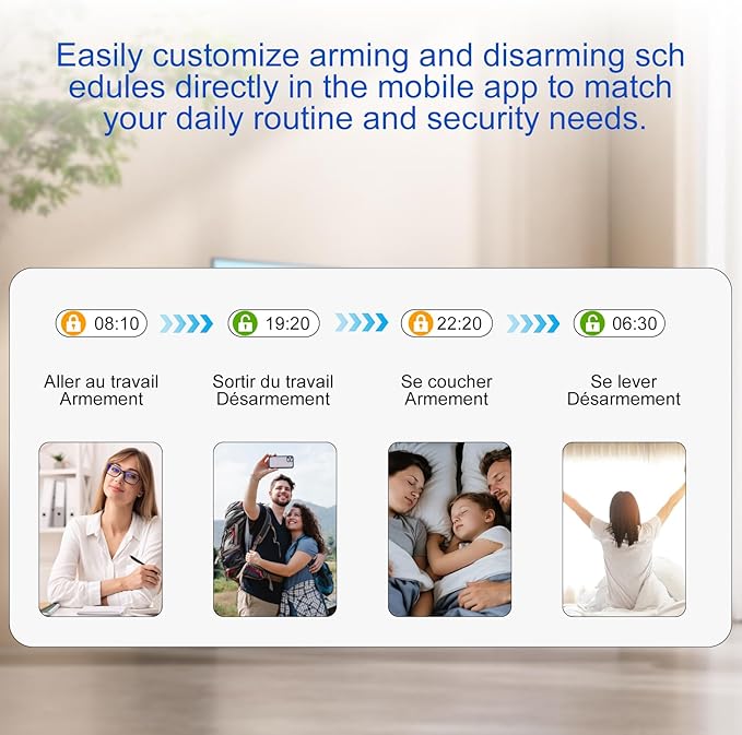 WiFi Wireless Alarm System for Home Security - 24/7 Protection Smart Home Devices 4.3" Touch Screen, GSM/4G+WiFi, App Instant Alerts, No Monthly Fee, Alexa Compatible for Villa, Kids Safety(24Pcs)