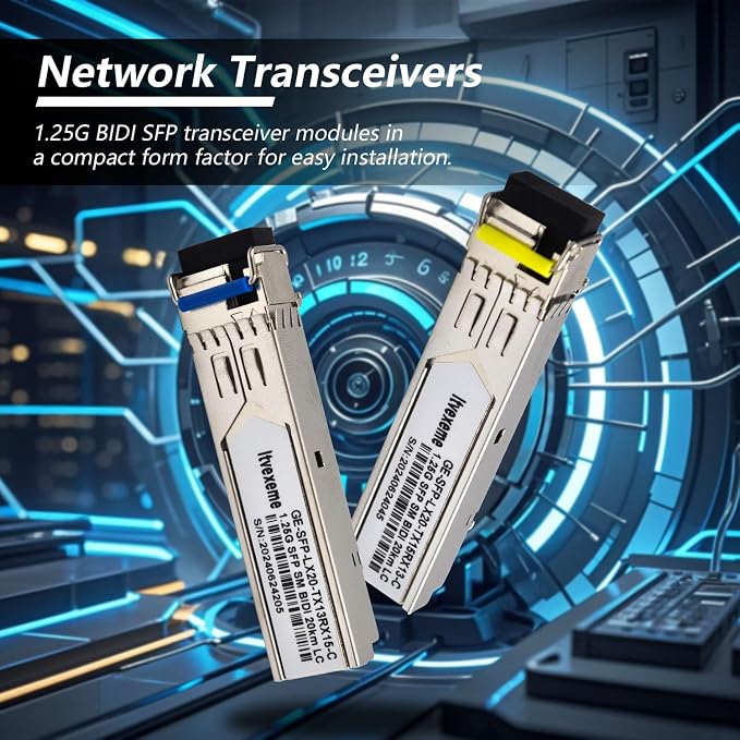 2 Pairs 1.25G BIDI SFP Network Transceiver Module, 1.25 Gigabit Single Mode - Image 4