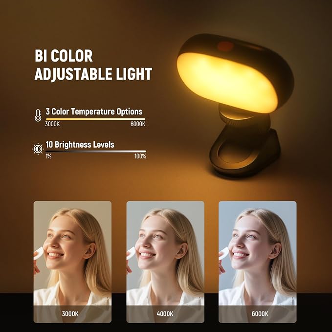 NEEWER Basics Portable Selfie Light, 3W Clip on Phone Small LED Cold Shoe - Image 3