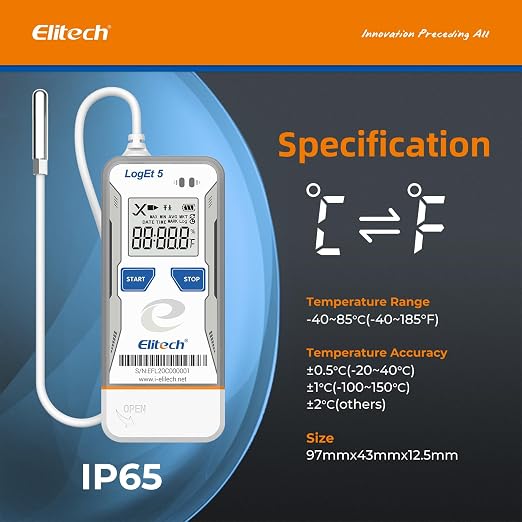 Elitech Bluetooth Temperature Data Logger FDA Standards, - Image 3
