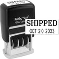 MaxMark Self-Inking Rubber Date Office Stamp with Shipped Phrase & Date - Black Ink (Max Dater II), 12-Year Band