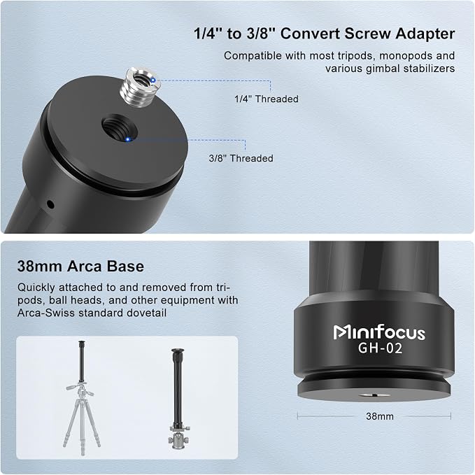 Tripod Extension Rod, Carbon Fiber Tripod Extension Pole - Image 2