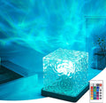Aurora Borealis Night Light Projector, Aurora Dreamscape Projector, Magical Northern Lights for Your Room, 3/16 Colors Ambient Dynamic Wave Cube Lamp with Remote (16 Colors Rechargeable, Plastic)