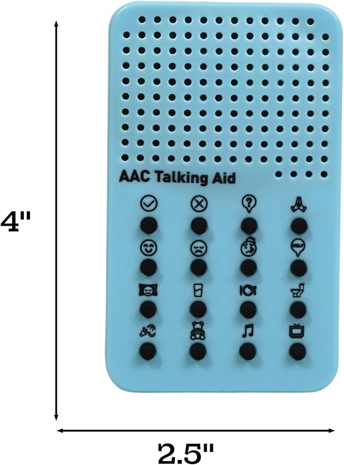 AAC Non Verbal Communication Device for Autism, Speech Therapy, & Stroke Rehab, Tools for Autism Talking Aids with 16 Phrases - Autistic Toys for Kids and Adults
