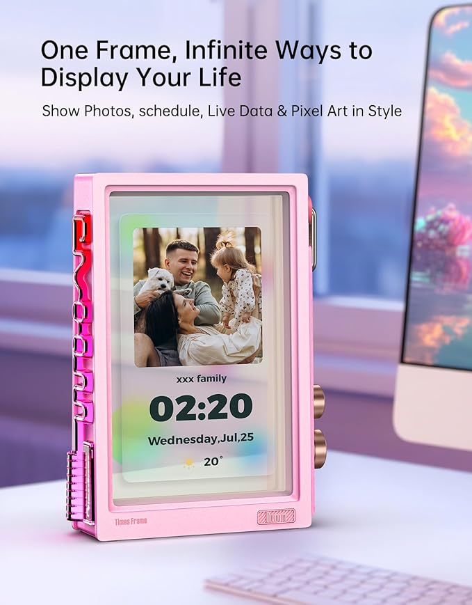 Divoom Times Frame-10.1" WiFi Digital Picture Frame with 64GB, Free App with No Subscription Fees, Supports Uploading Photos/Videos/Calendars/Weather/Sports Scores and Various AI DIY Content