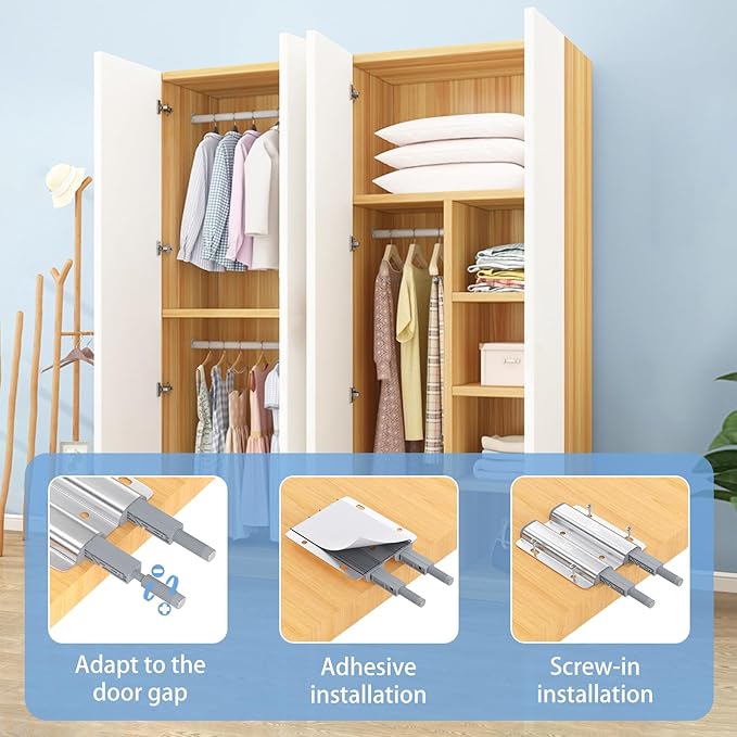 Magnetic Push Latch Heavy Duty Jiayi Double Push to Open Door Latch Touch Latches Kitchen Door Push Release Latch for Drawer Closure Push Catch Pop Out Cabinet Hardware (1 Pack)