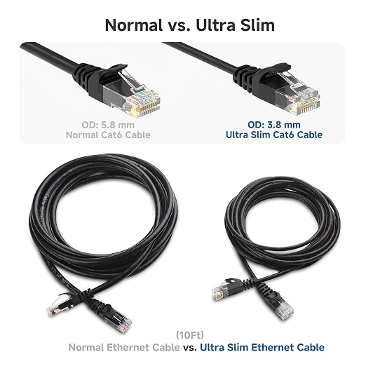 Cable Matters 10Gbps Snagless Short Cat 6 Ethernet Cable - 1ft - Image 4