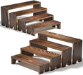 2 Set Large Wooden Tiered Risers Display Stands for Vendor Events,Stackable Wooden Cupcake Display Stand,Farmhouse Decor Wood Dessert Table Display Set,Vendor Booth Display Items,Food Display Risers for Party（12-11.2-10.4-9.6IN）