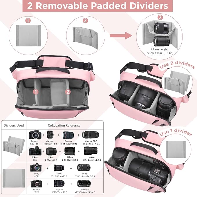 TAAOKA Camera Sling Bag, Waterproof Camera Case - Image 2