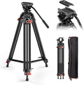 COMAN 74.4" Video Tripod, Heavy Duty Camera Tripod by COMAN