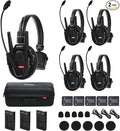 SYNCO XTalk Pro5 XPro X5 2.4GHz Wireless Headset Communication System Random Master Device 500m Operating Range Real-time Monitoring AI Noise Reduction Headset for Movie Shoot Live Show (5Pcs)