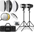 Godox Studio Flash Light Kit for Photography, Strobe Softbox Lighting Kit by GODOX