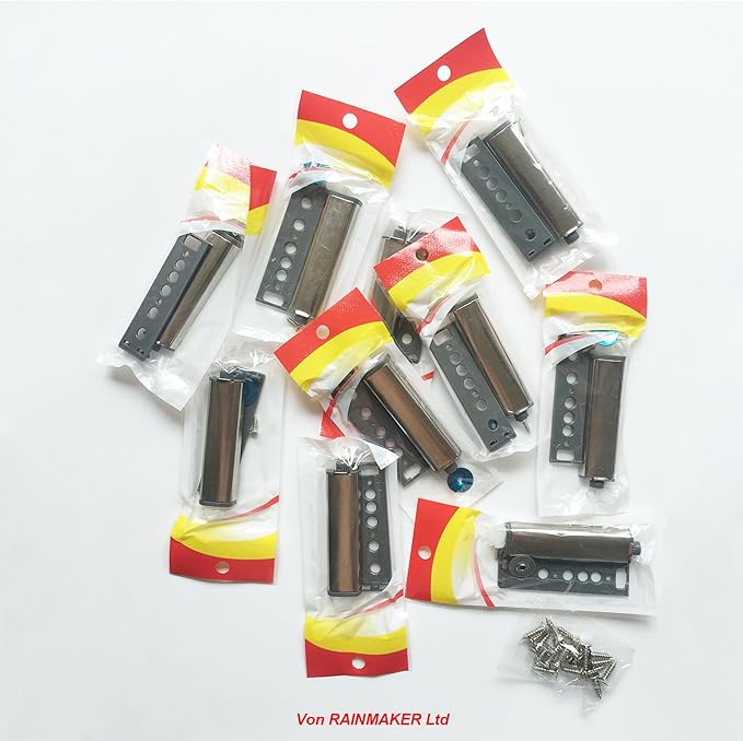Push to Open Door Catches for Kitchen Cabinet Cupboard Wardrobe Automatic Spring Flap Touch Latch for Screw Fixing Pack of 10