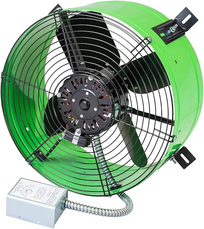 Maxx Air Professional Grade Gable Mount | Power Attic Ventilator, 2.6-Amp 60-Hz Motor and 14-Inch Blade | Quiet Home Attic Fan 1650 CFM | 2500 SQ. FT. (Green)
